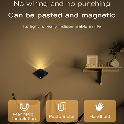 Lámpara de pared moderna con sensor de movimiento: iluminación ambiental inteligente para dormitorios y porches
