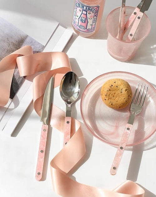 Elegantes, modernes Besteckset „Pinky“, 10-teilig