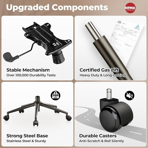 Silla de oficina ergonómica con respaldo alto 