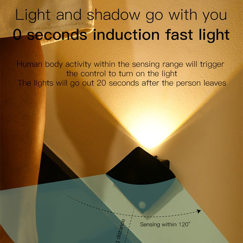 Lámpara de pared moderna con sensor de movimiento: iluminación ambiental inteligente para dormitorios y porches