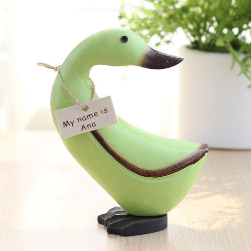 Juego de patos de madera: patos decorativos de madera tallados a mano