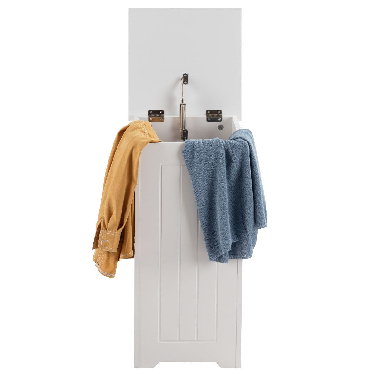 Cesto de ropa de madera blanco Maren