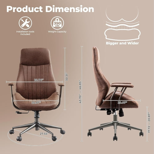 Silla de oficina ergonómica con respaldo alto 
