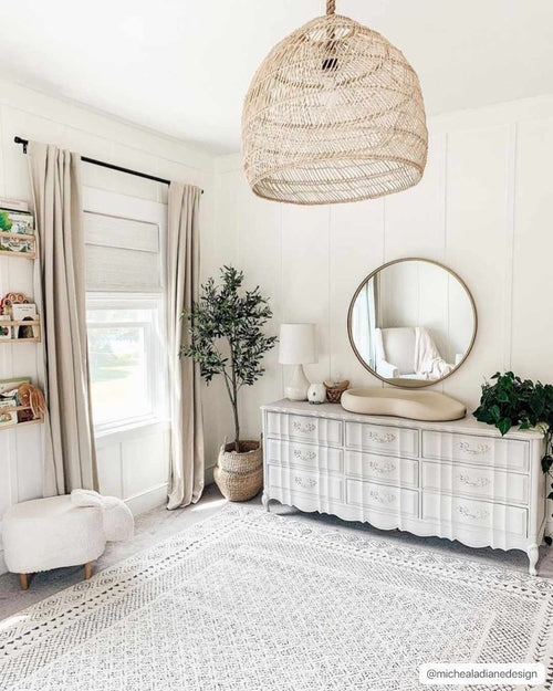 Alfombra estilo granja color carbón y marfil 