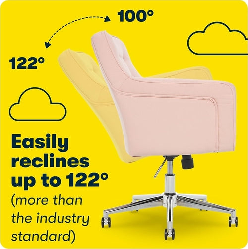 Silla de oficina Ashland Blush de mediados de siglo