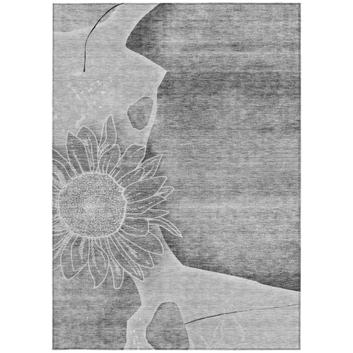 Alfombra lavable floral para interior y exterior 