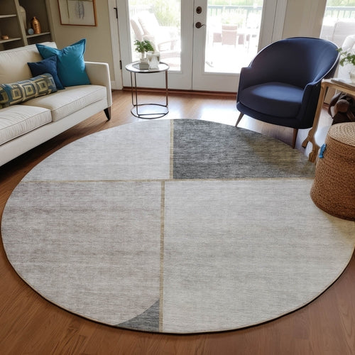 Abstract Washable Indoor/Outdoor Rug