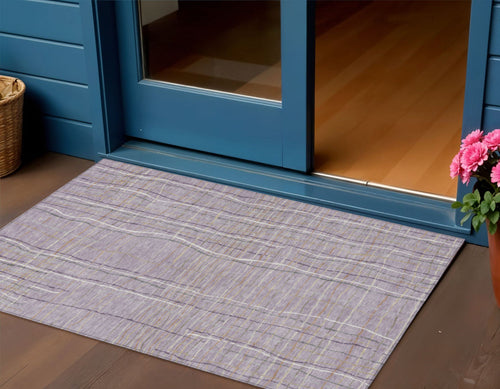 Alfombra lavable a rayas para interior y exterior 