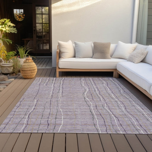 Alfombra lavable a rayas para interior y exterior 