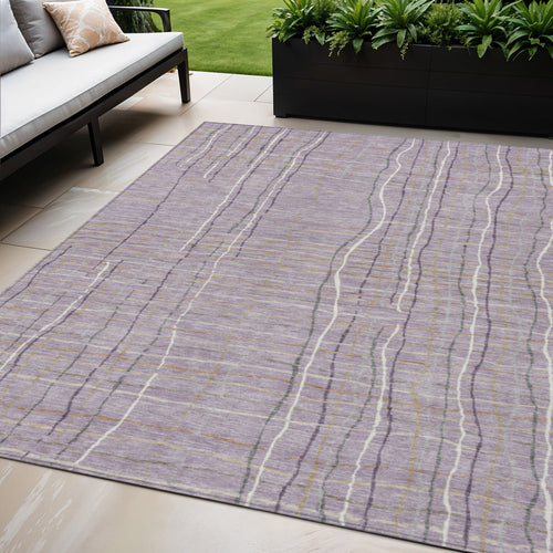Alfombra lavable a rayas para interior y exterior 