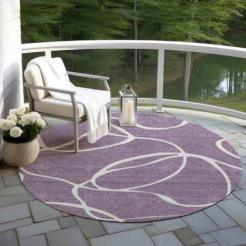Abstract Washable Indoor/Outdoor Rug