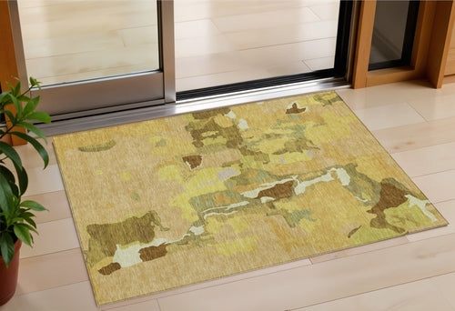 Alfombra lavable abstracta para interior y exterior 