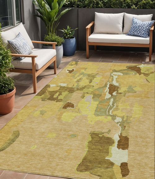 Alfombra lavable abstracta para interior y exterior 