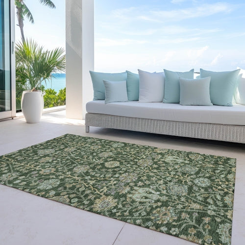 Alfombra lavable floral para interior y exterior 