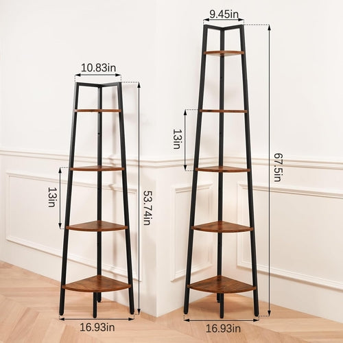 Estantería de escalera de esquina 