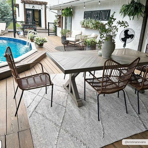 Bone and Tan Indoor/Outdoor Area Rug