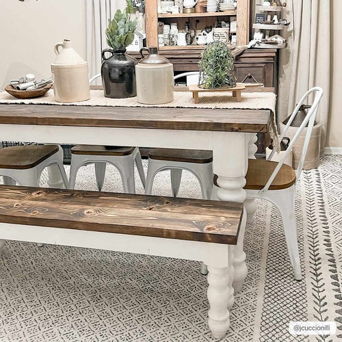 Alfombra estilo granja color carbón y marfil 