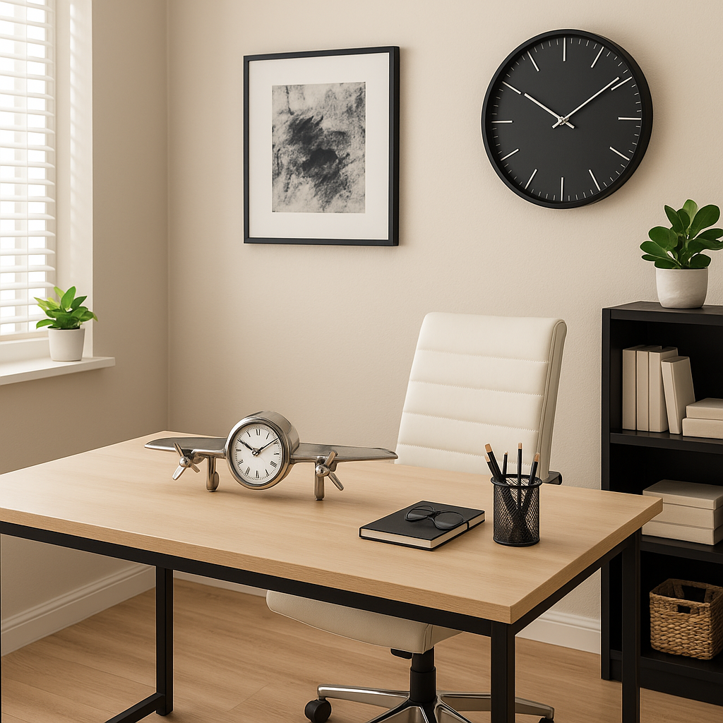 Reloj de mesa de avión vintage