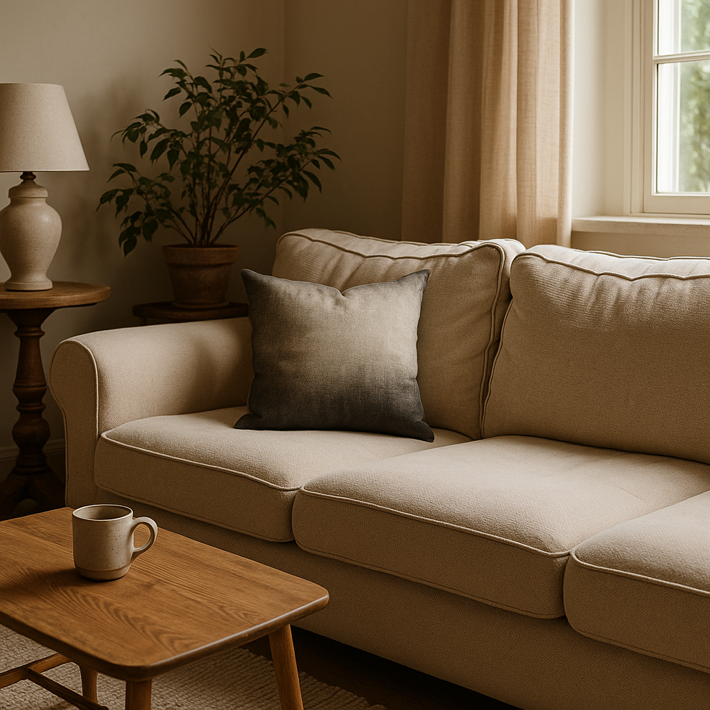 Cojín de lujo para interior y exterior de color marrón liso 