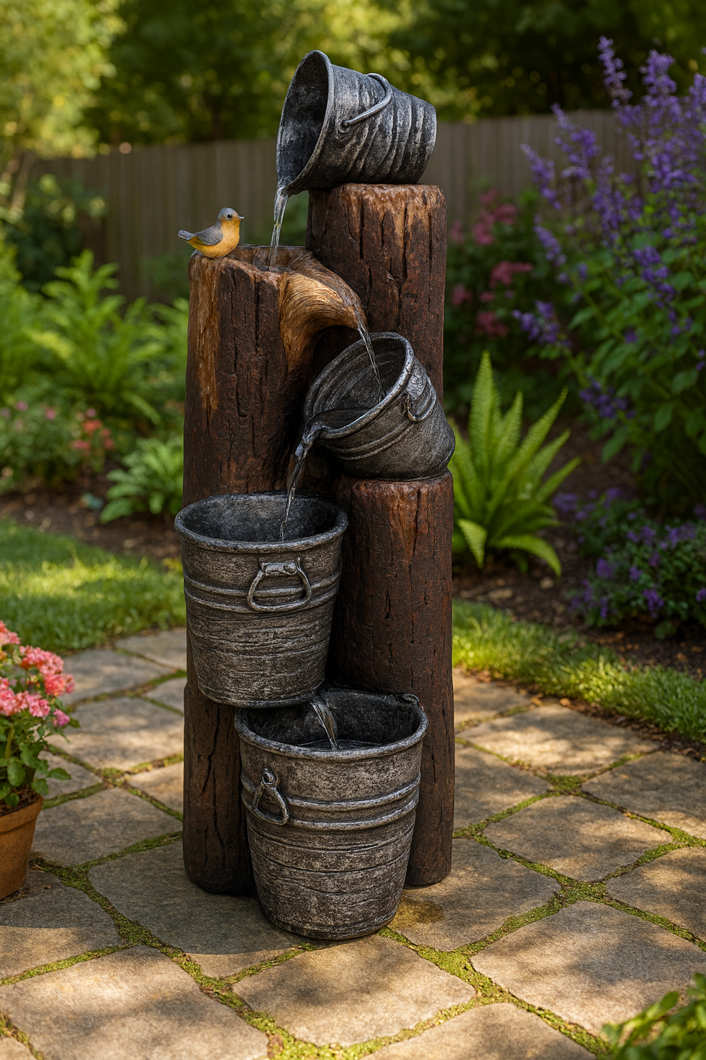 Cascade Haven Solar Fountain