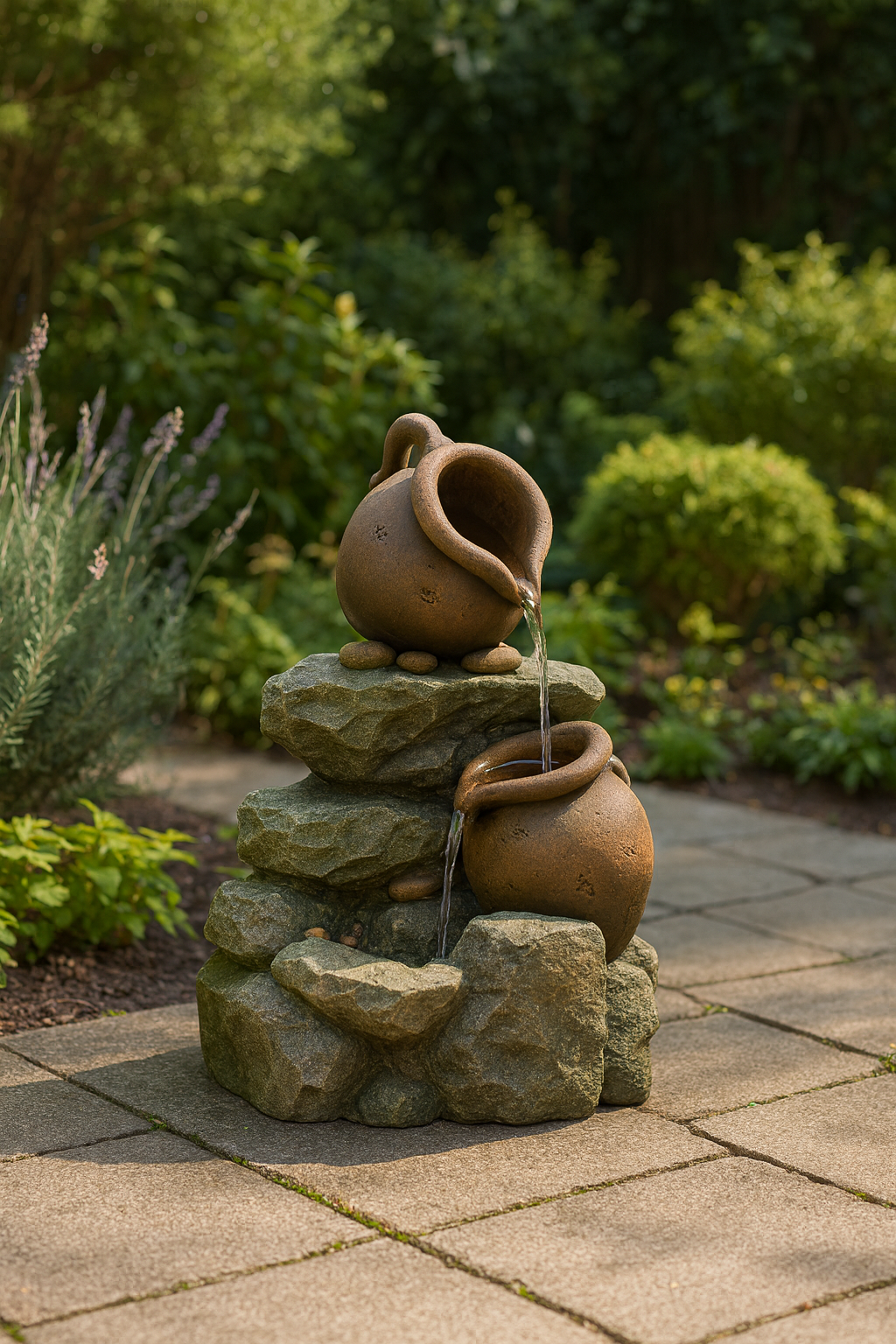 Cascara Stonework Pouring Fountain