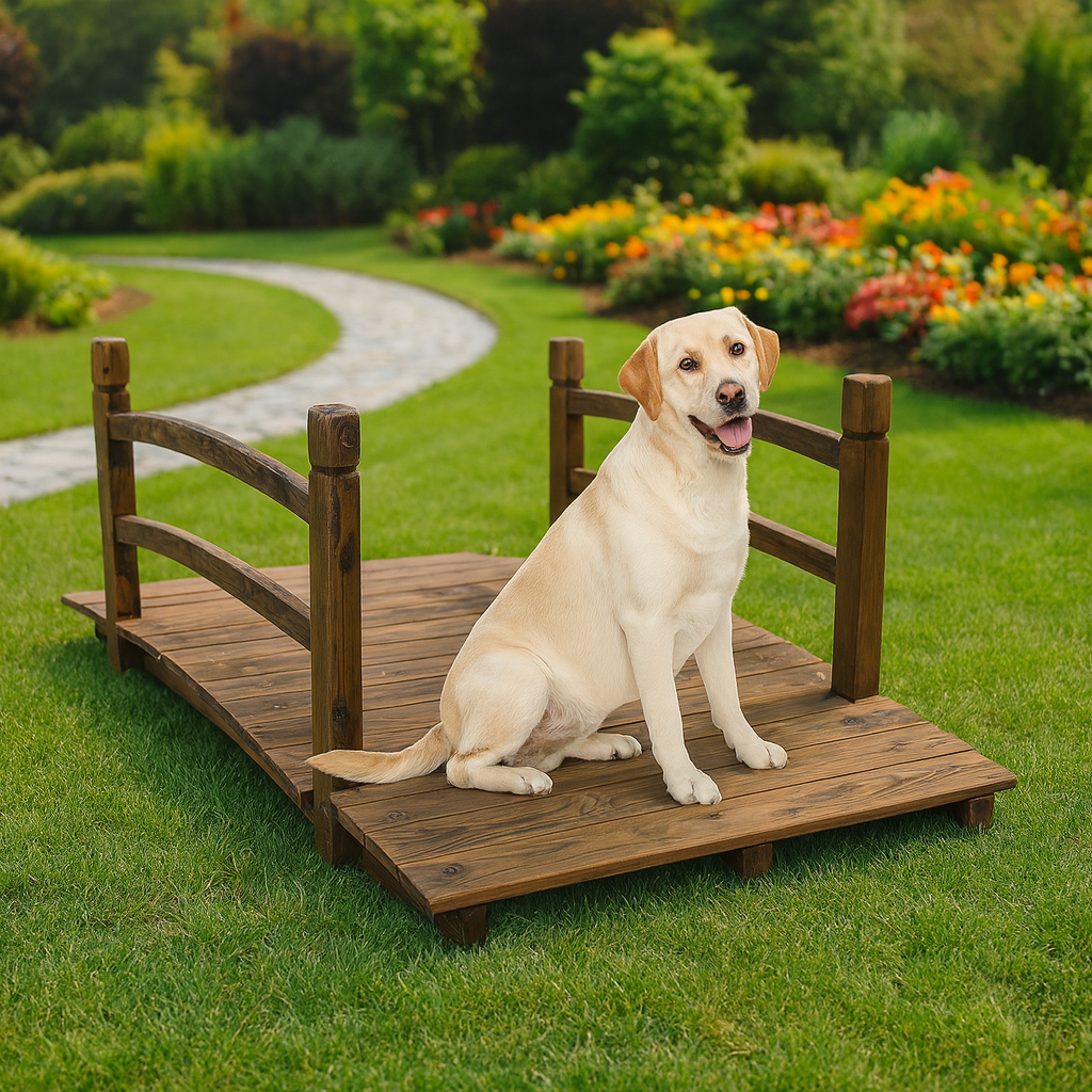 Puente de jardín rústico de Brookhaven