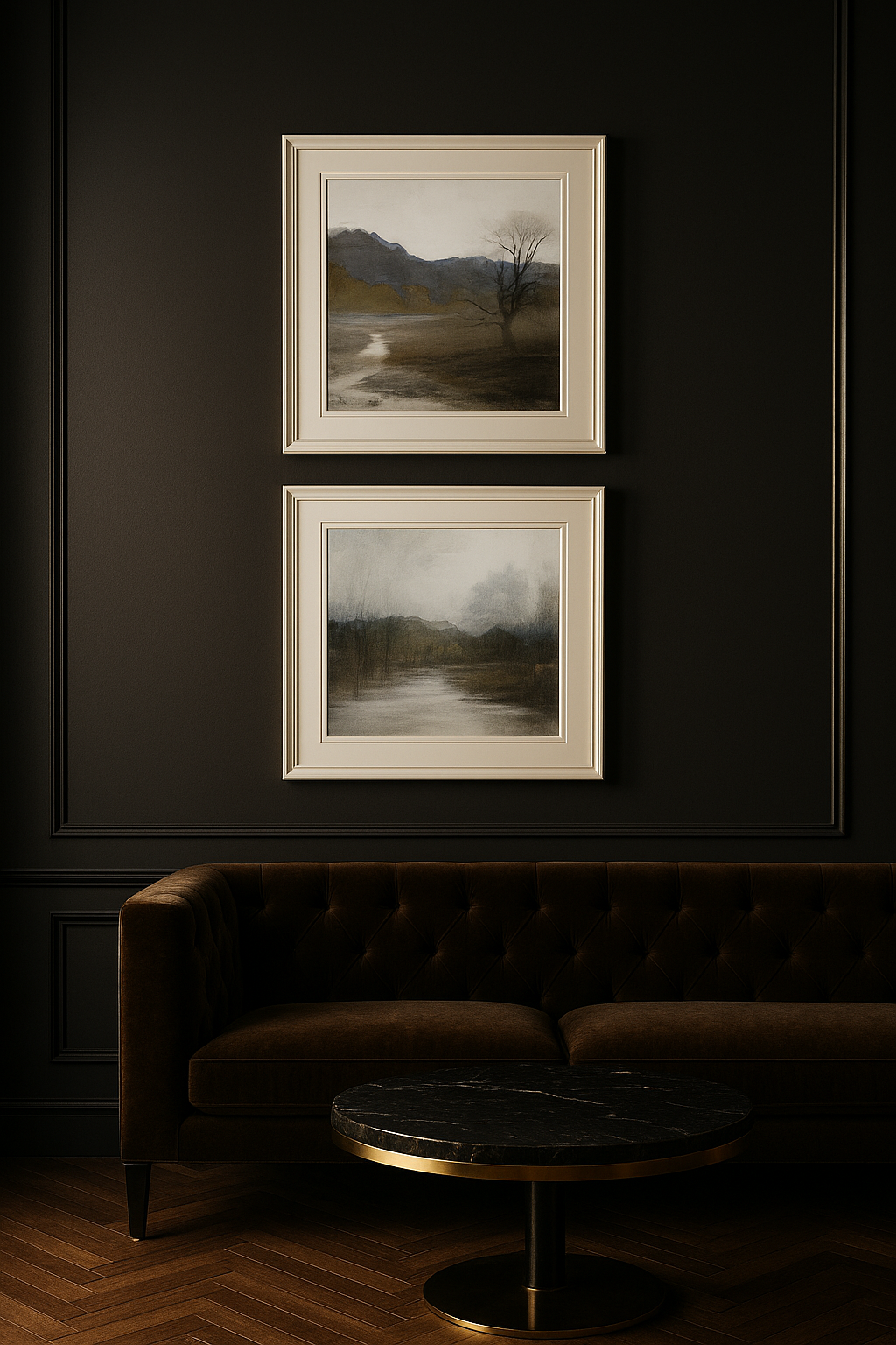 Wandbild-Set mit Winterlandschaft 