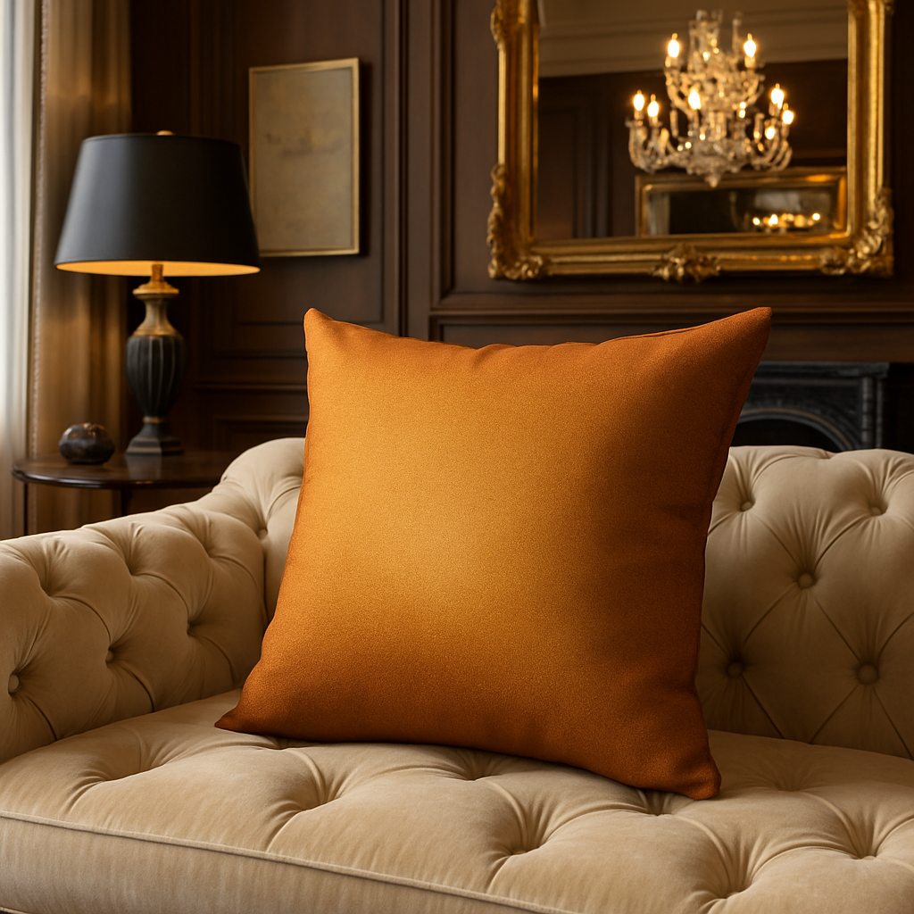 Cojín Sunbrella para exterior/interior en color marrón siena tostado 