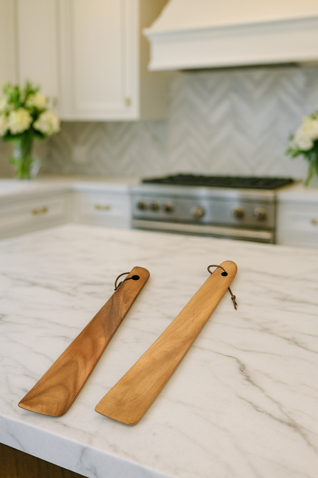 TeakCraft Duo Handgefertigtes Spatelset