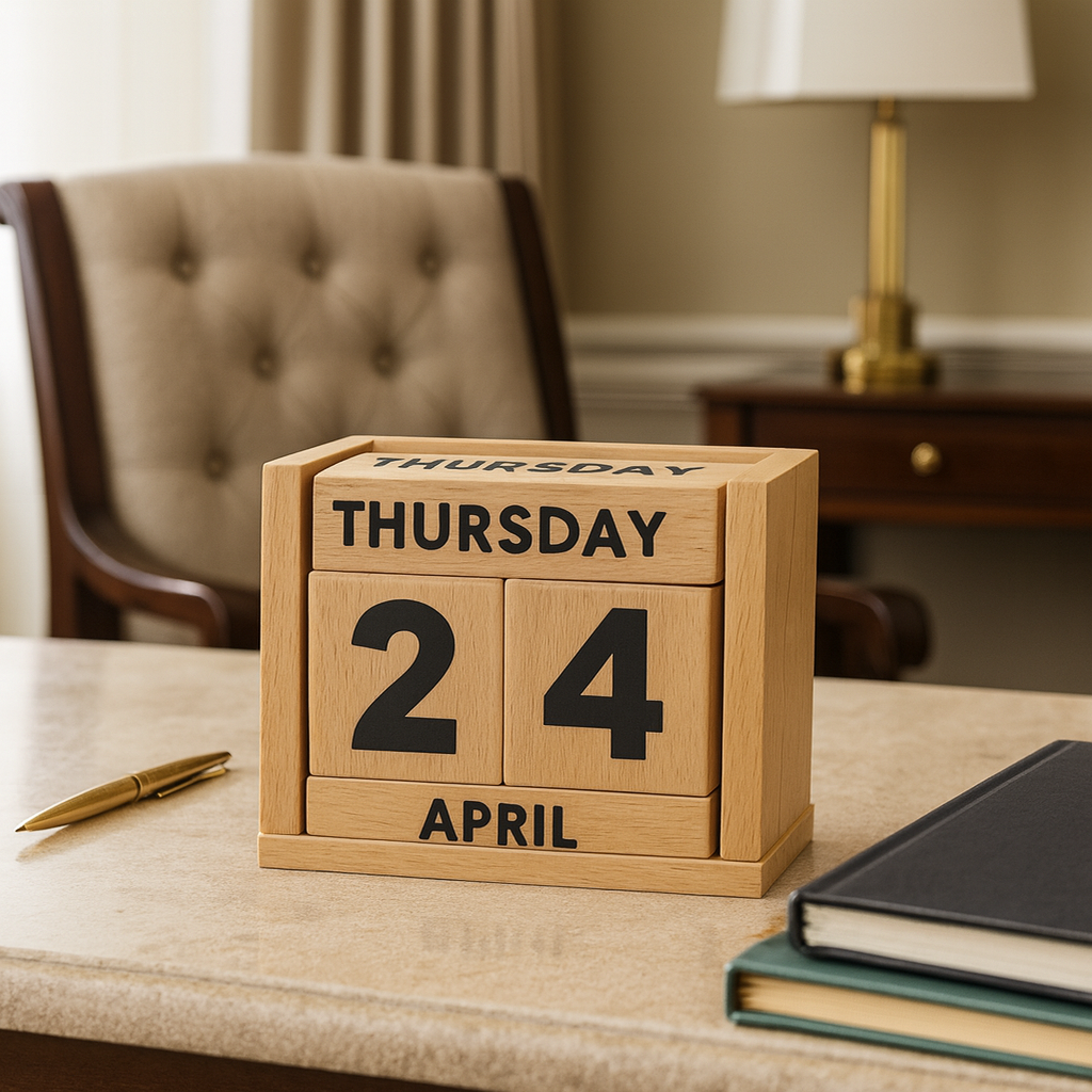 Brauner Blockkalender