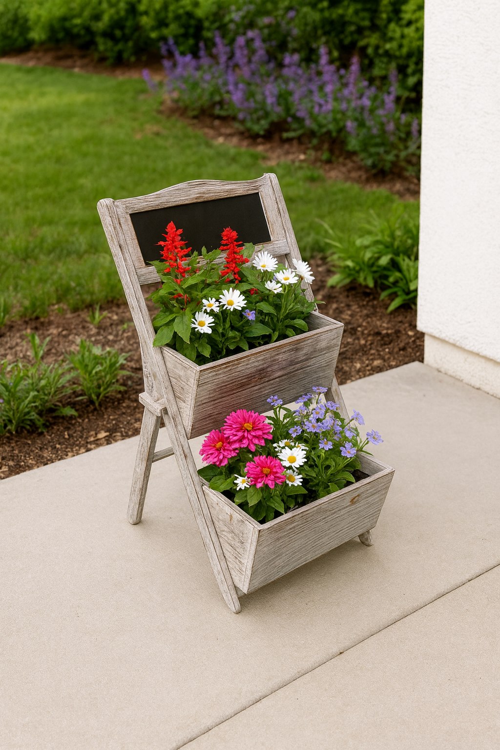 Soporte para plantas escalonado encalado de Clairborne