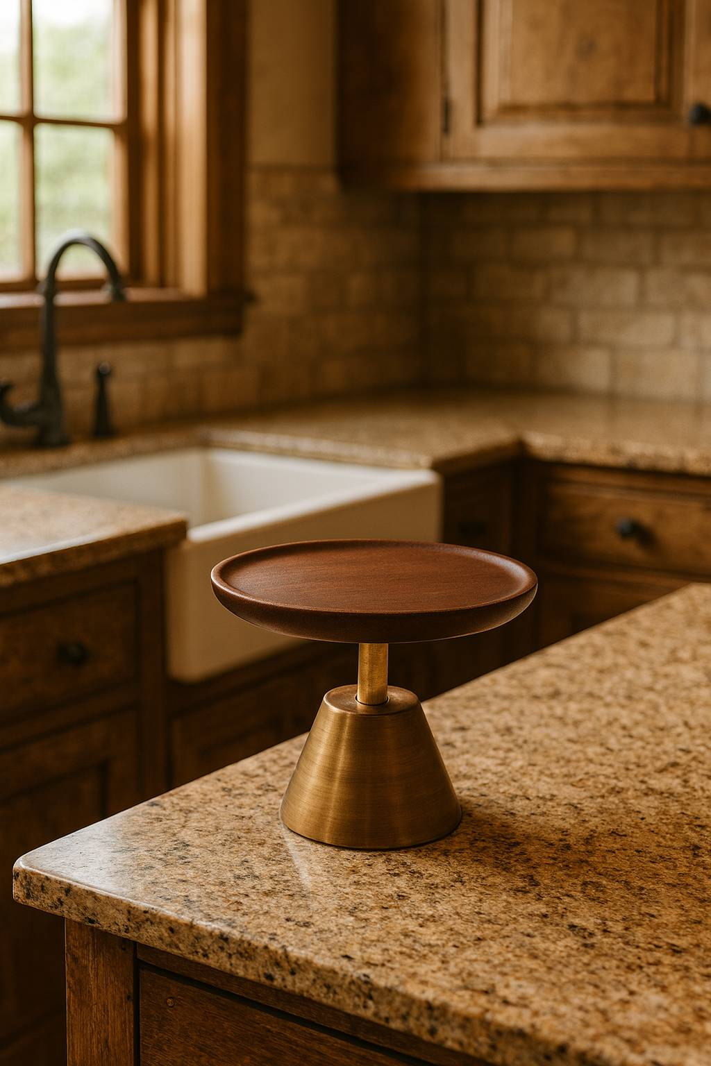 Aureline White & Gold Pedestal Cake Stand