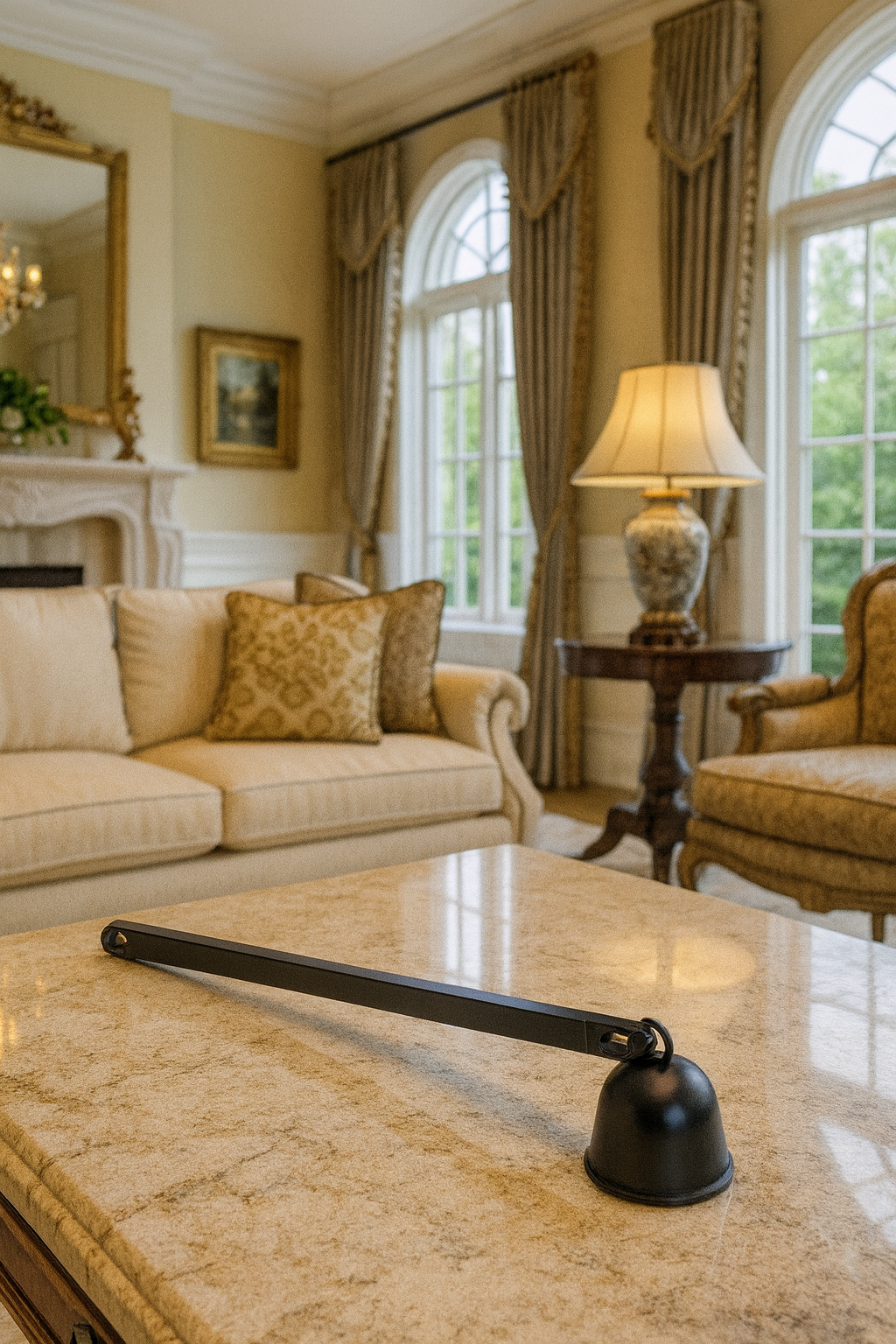 Apagavelas de lujo negro mate – Extintor minimalista con mecha metálica