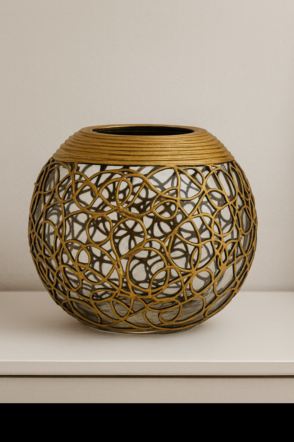 Colección de jarrones de vidrio pintados a mano: decoración artística única para el hogar