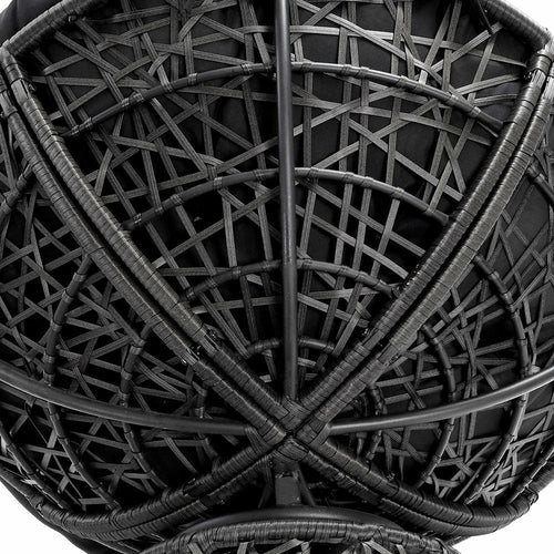 Papasan-Drehsessel und Beistelltisch-Set