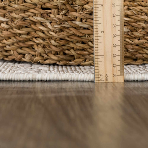 Alfombra para interior y exterior color hueso y tostado