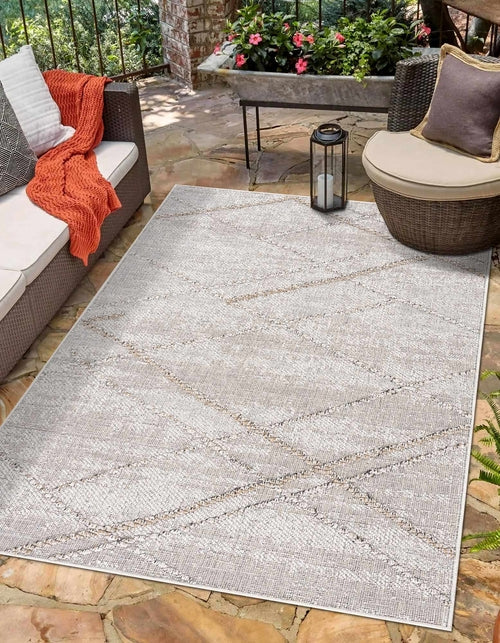Bone and Tan Indoor/Outdoor Area Rug