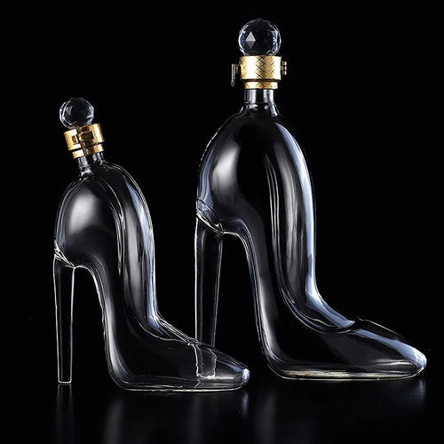 Kristallglas-Dekanter in Form eines High Heels – 375 ml oder 700 ml Fassungsvermögen 