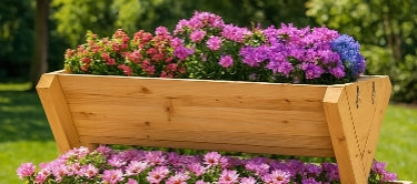 Terrassenförmiger Gartenturm aus Aster-Tannenholz