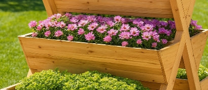 Terrassenförmiger Gartenturm aus Aster-Tannenholz