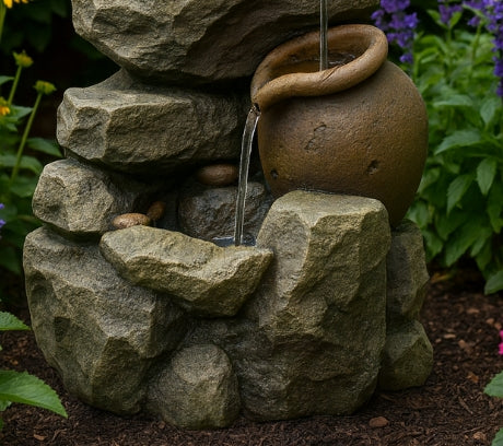 Cascara Stonework Pouring Fountain