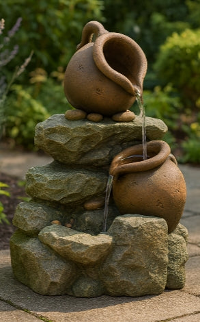 Fuente de piedra Cascara