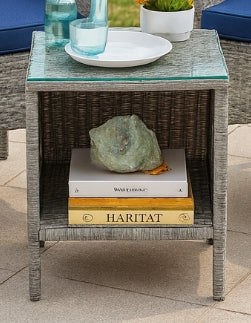 Lumin Terrace Bistro-Set aus Korbgeflecht