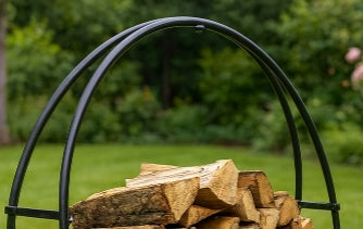 Arcadia Black Steel Firewood Ring