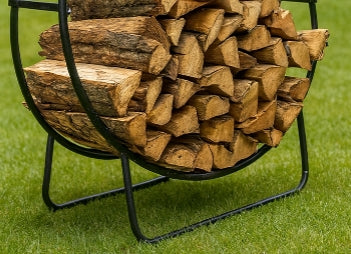 Anillo de leña de acero negro Arcadia