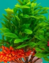 Planta artificial con acento botánico de lujo en maceta redonda blanca