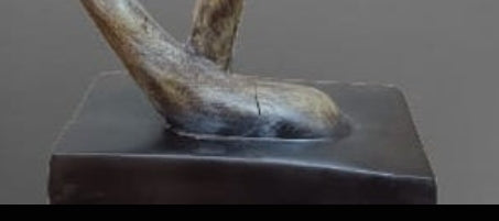 Escultura de resina con reflejo susurrante