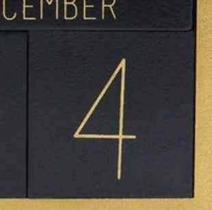 Calendario de bloques de madera color crema para todos los días