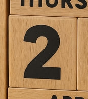 Brauner Blockkalender