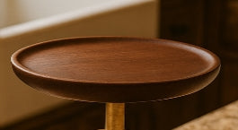 Pedestal para pastel Aureline blanco y dorado